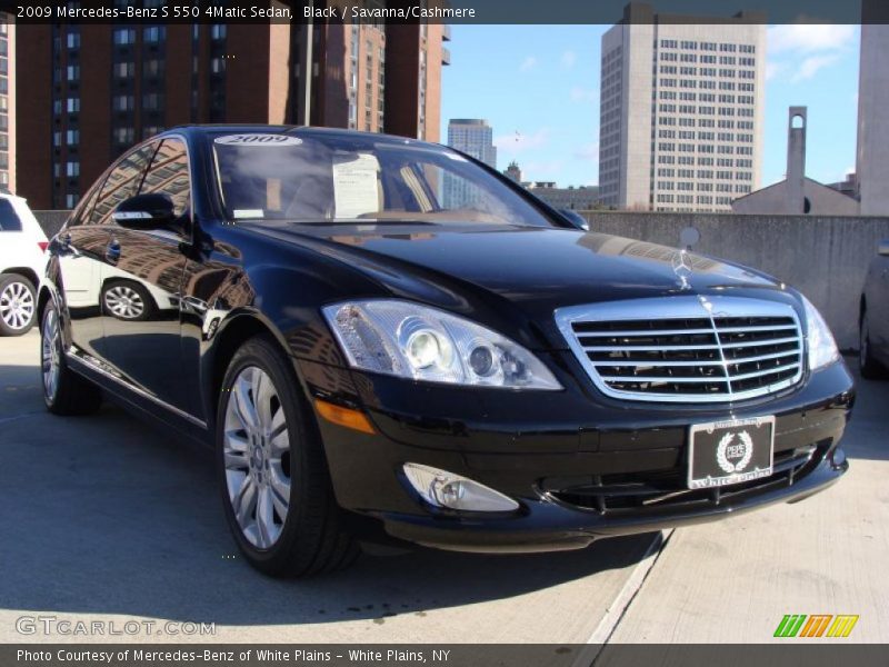 Black / Savanna/Cashmere 2009 Mercedes-Benz S 550 4Matic Sedan
