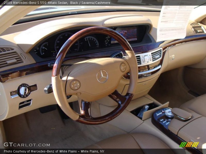 Black / Savanna/Cashmere 2009 Mercedes-Benz S 550 4Matic Sedan