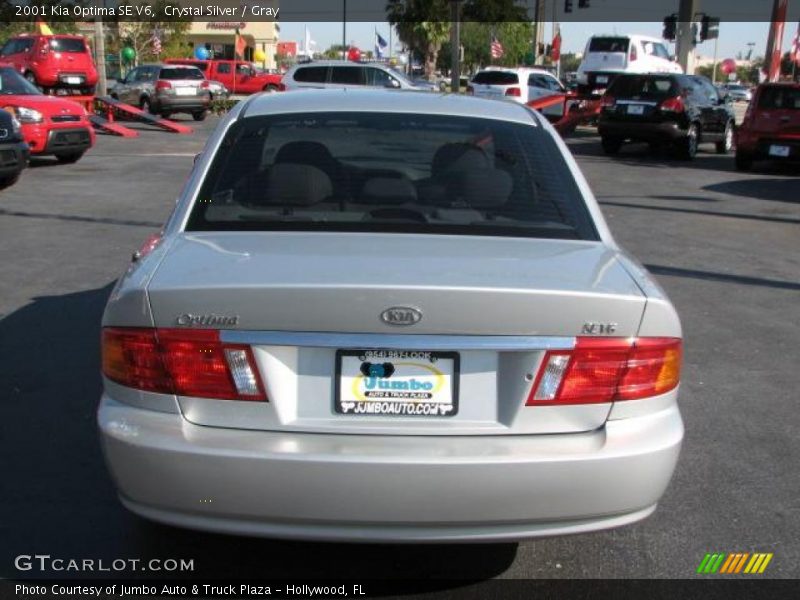 Crystal Silver / Gray 2001 Kia Optima SE V6