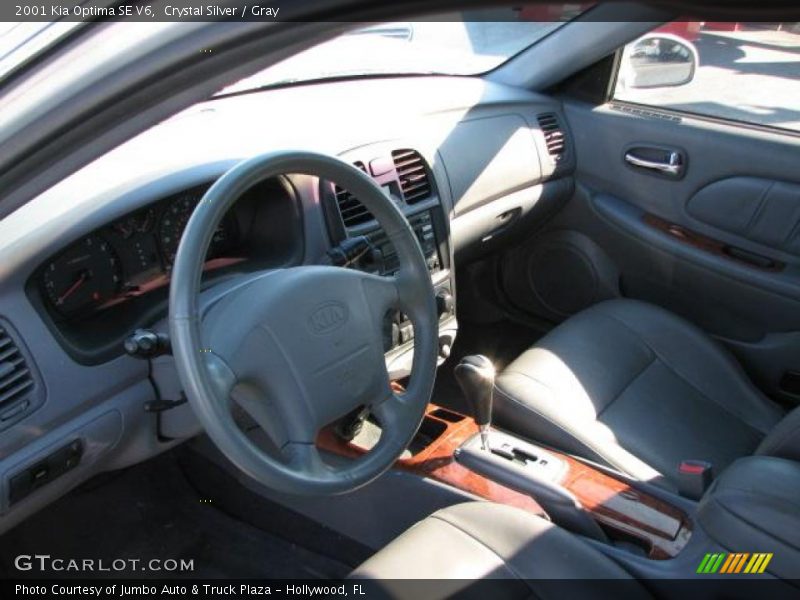 Crystal Silver / Gray 2001 Kia Optima SE V6