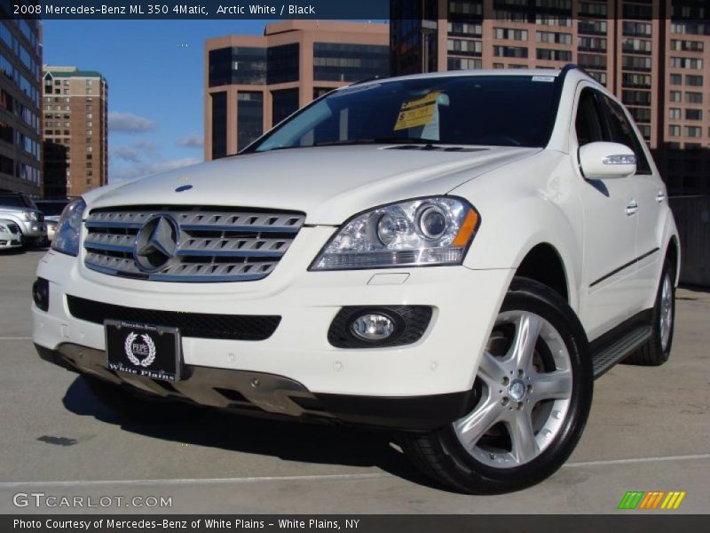 Arctic White / Black 2008 Mercedes-Benz ML 350 4Matic
