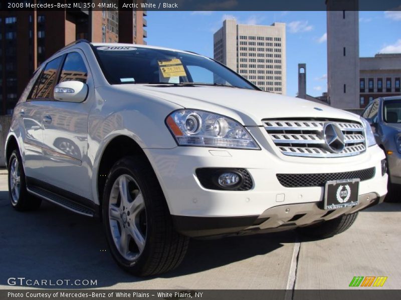 Arctic White / Black 2008 Mercedes-Benz ML 350 4Matic