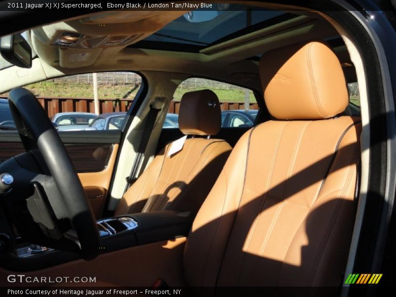 Ebony Black / London Tan/Navy Blue 2011 Jaguar XJ XJ Supercharged