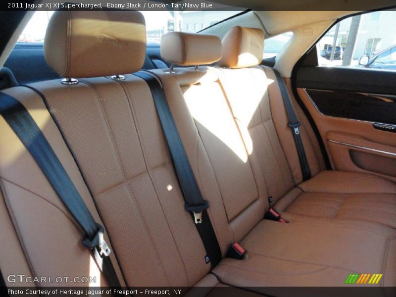 Ebony Black / London Tan/Navy Blue 2011 Jaguar XJ XJ Supercharged