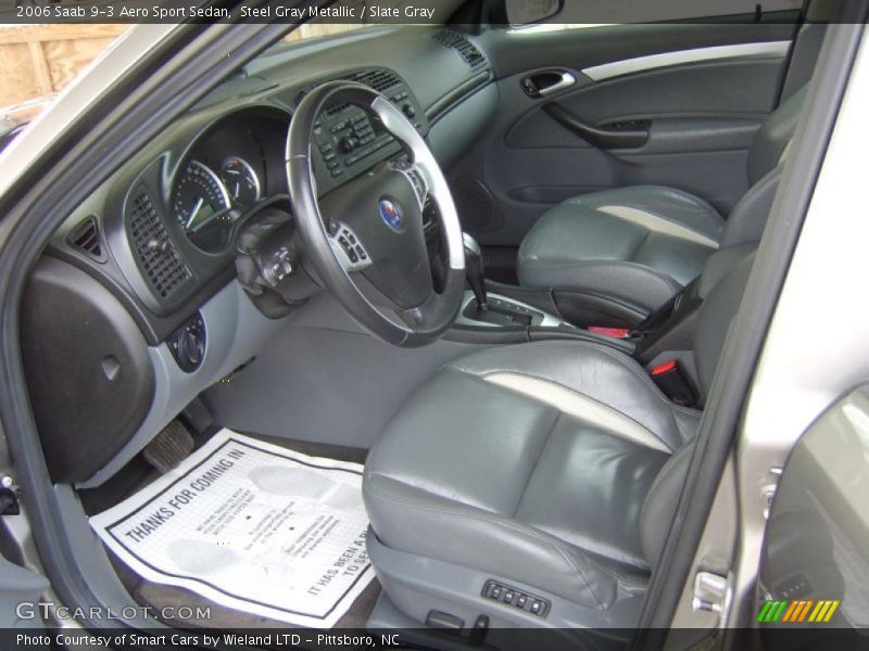  2006 9-3 Aero Sport Sedan Slate Gray Interior