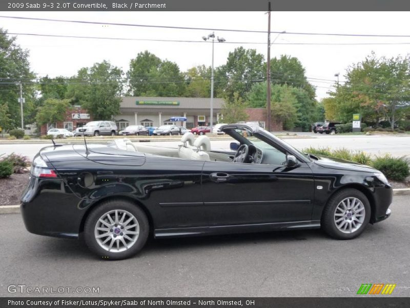 Black / Parchment 2009 Saab 9-3 2.0T Convertible