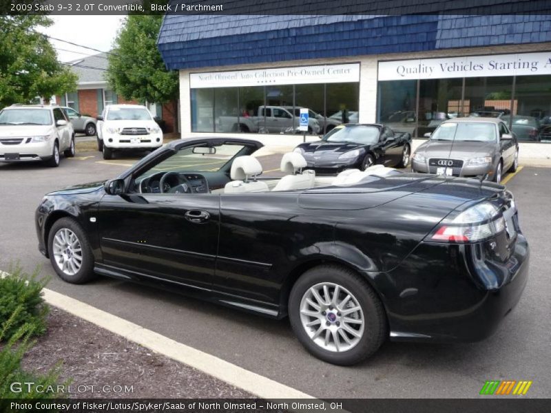 Black / Parchment 2009 Saab 9-3 2.0T Convertible