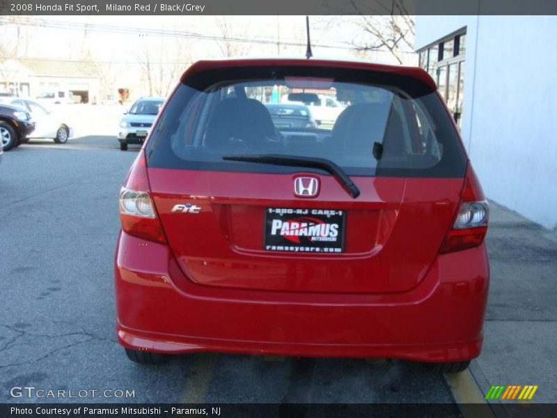 Milano Red / Black/Grey 2008 Honda Fit Sport