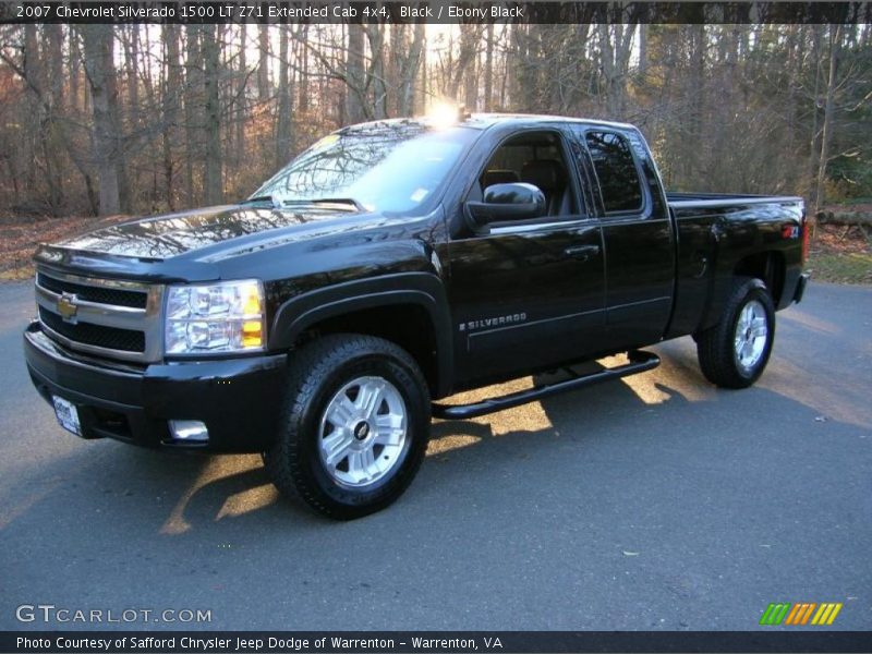 Black / Ebony Black 2007 Chevrolet Silverado 1500 LT Z71 Extended Cab 4x4