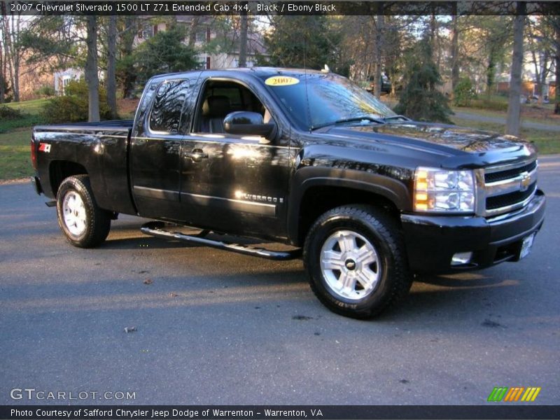 Black / Ebony Black 2007 Chevrolet Silverado 1500 LT Z71 Extended Cab 4x4