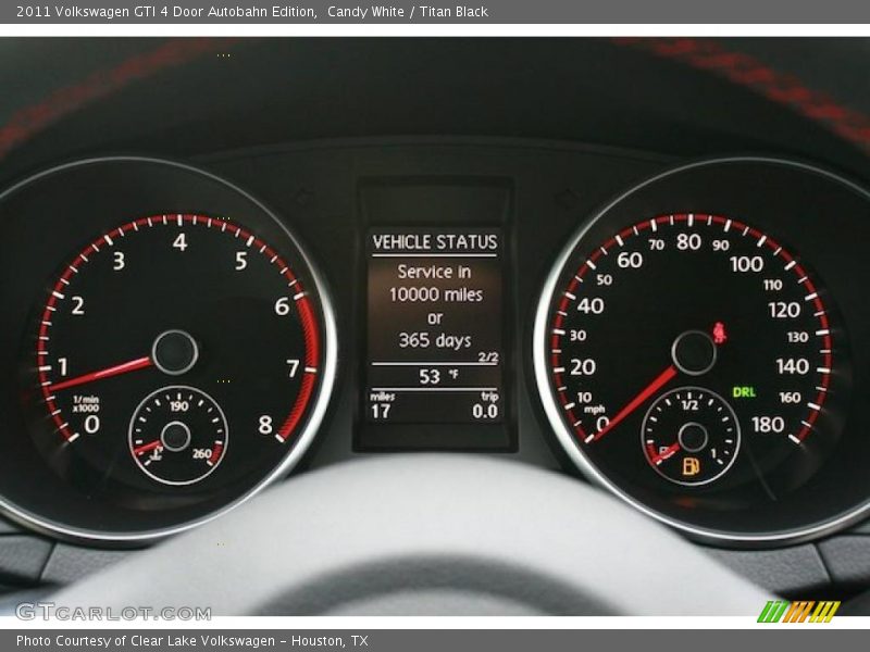  2011 GTI 4 Door Autobahn Edition 4 Door Autobahn Edition Gauges