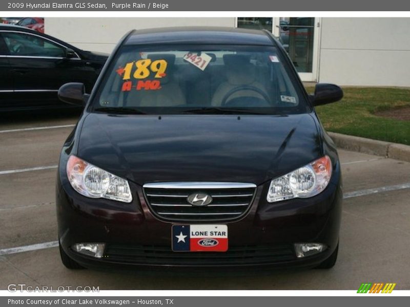 Purple Rain / Beige 2009 Hyundai Elantra GLS Sedan