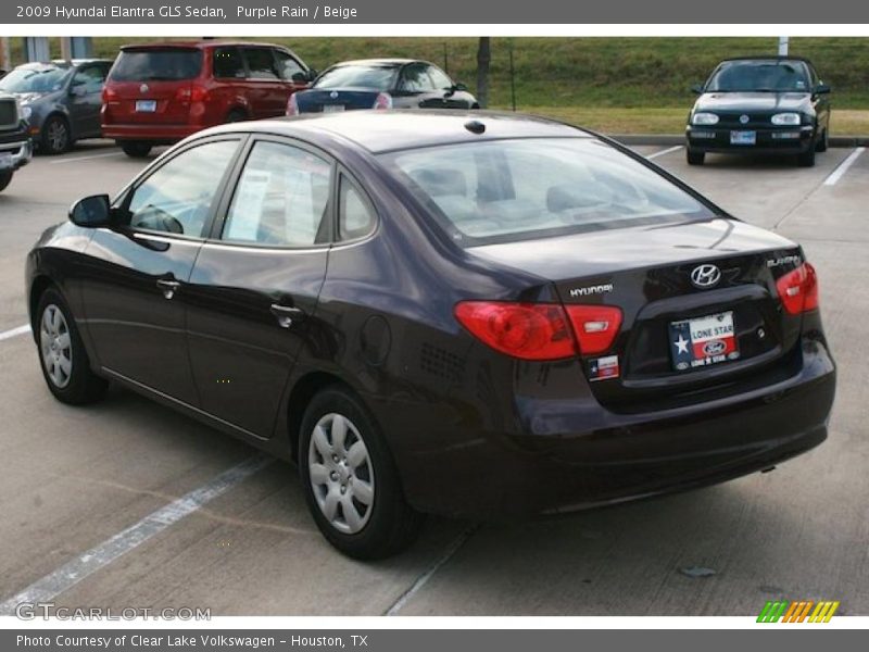 Purple Rain / Beige 2009 Hyundai Elantra GLS Sedan