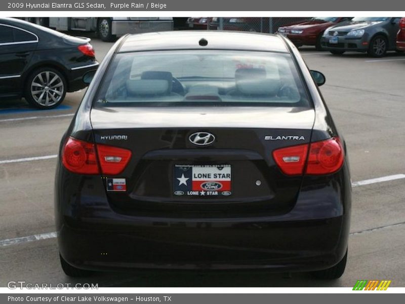 Purple Rain / Beige 2009 Hyundai Elantra GLS Sedan