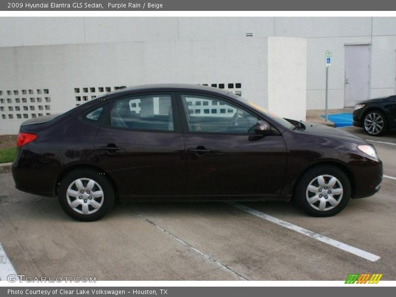 Purple Rain / Beige 2009 Hyundai Elantra GLS Sedan