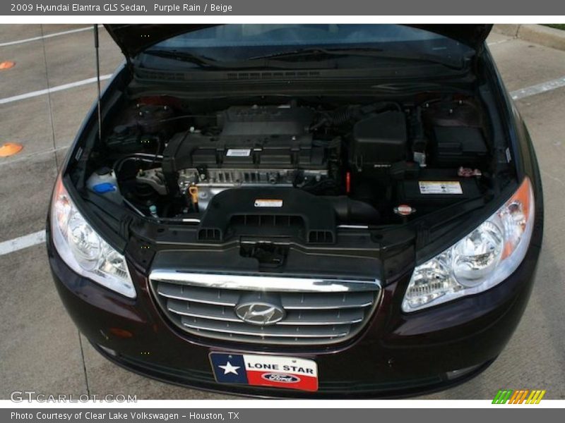 Purple Rain / Beige 2009 Hyundai Elantra GLS Sedan