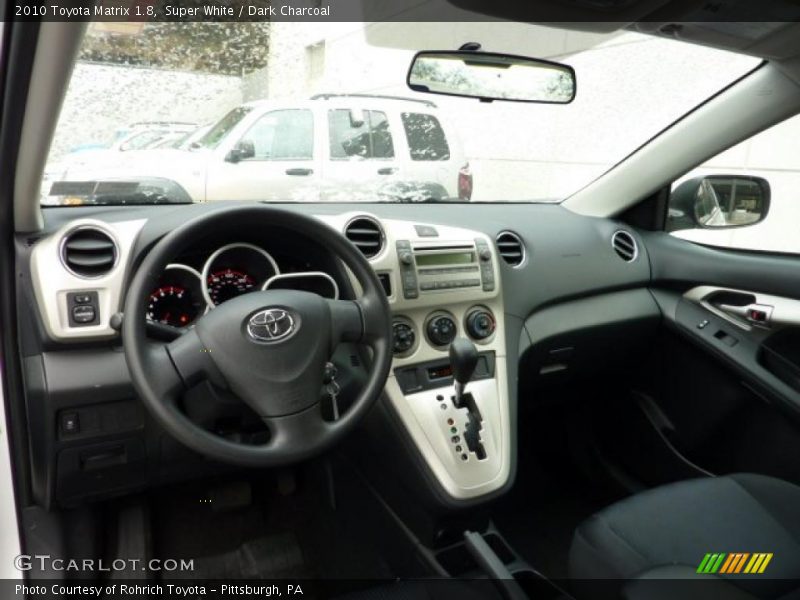 Super White / Dark Charcoal 2010 Toyota Matrix 1.8