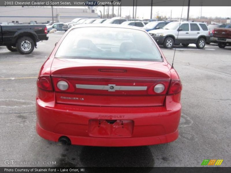 Victory Red / Graphite Gray 2003 Chevrolet Cavalier LS Sport Sedan