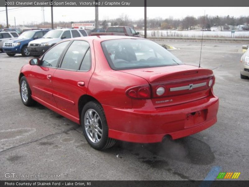 Victory Red / Graphite Gray 2003 Chevrolet Cavalier LS Sport Sedan