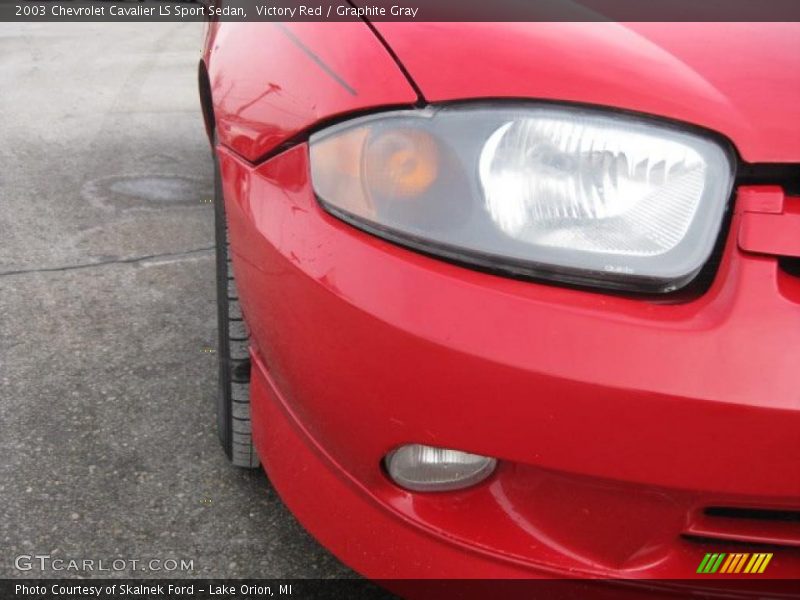 Victory Red / Graphite Gray 2003 Chevrolet Cavalier LS Sport Sedan