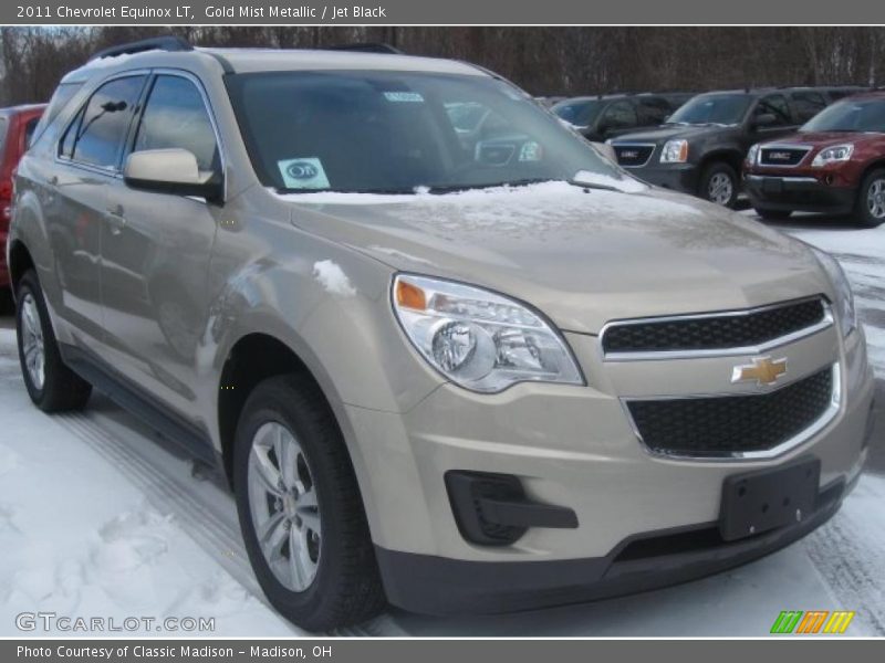 Gold Mist Metallic / Jet Black 2011 Chevrolet Equinox LT