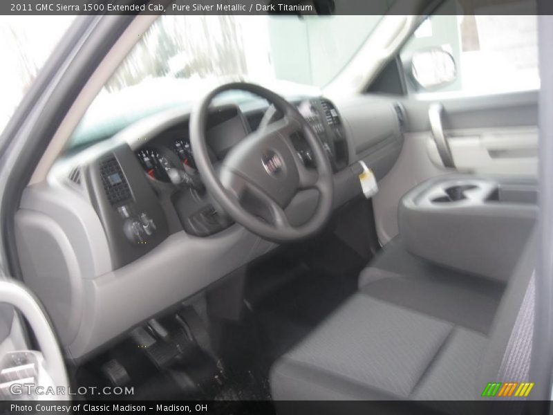 Pure Silver Metallic / Dark Titanium 2011 GMC Sierra 1500 Extended Cab