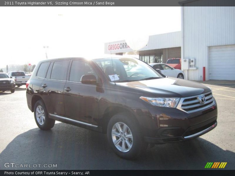 Sizzling Crimson Mica / Sand Beige 2011 Toyota Highlander V6