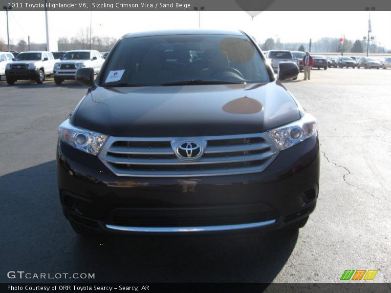 Sizzling Crimson Mica / Sand Beige 2011 Toyota Highlander V6