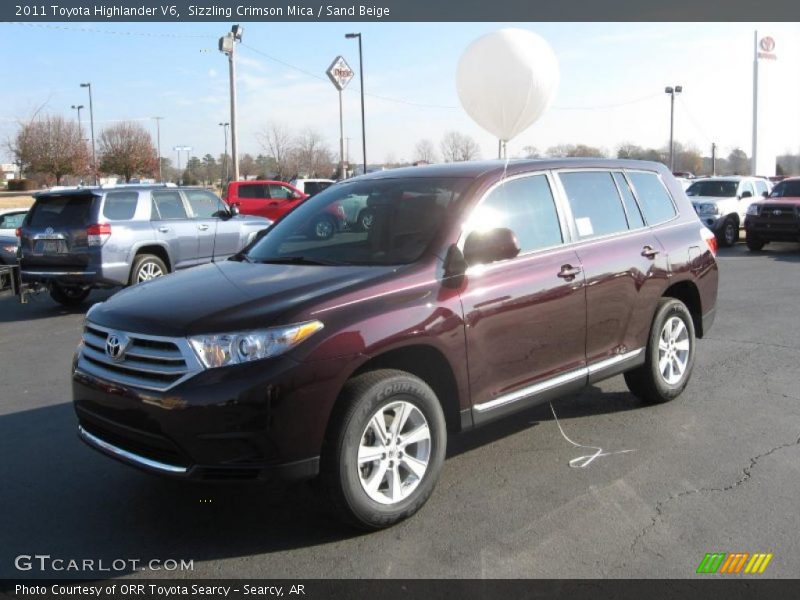 Sizzling Crimson Mica / Sand Beige 2011 Toyota Highlander V6