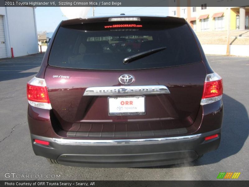 Sizzling Crimson Mica / Sand Beige 2011 Toyota Highlander V6
