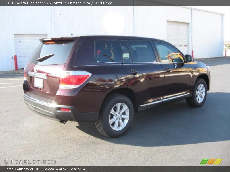 Sizzling Crimson Mica / Sand Beige 2011 Toyota Highlander V6