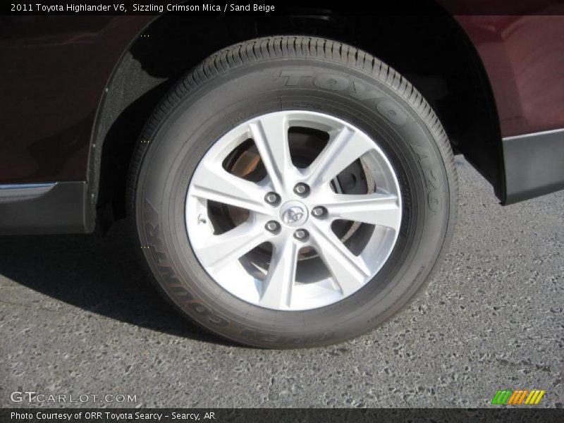 Sizzling Crimson Mica / Sand Beige 2011 Toyota Highlander V6
