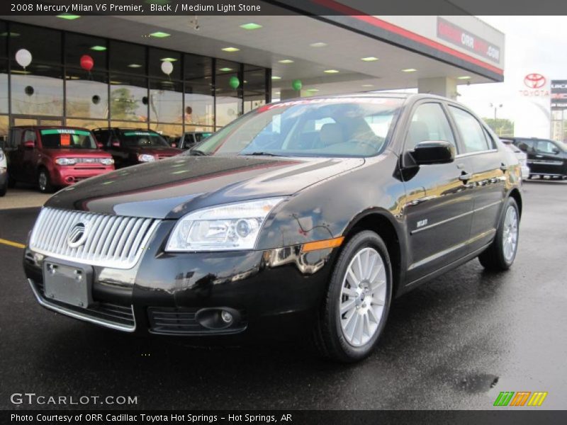 Black / Medium Light Stone 2008 Mercury Milan V6 Premier