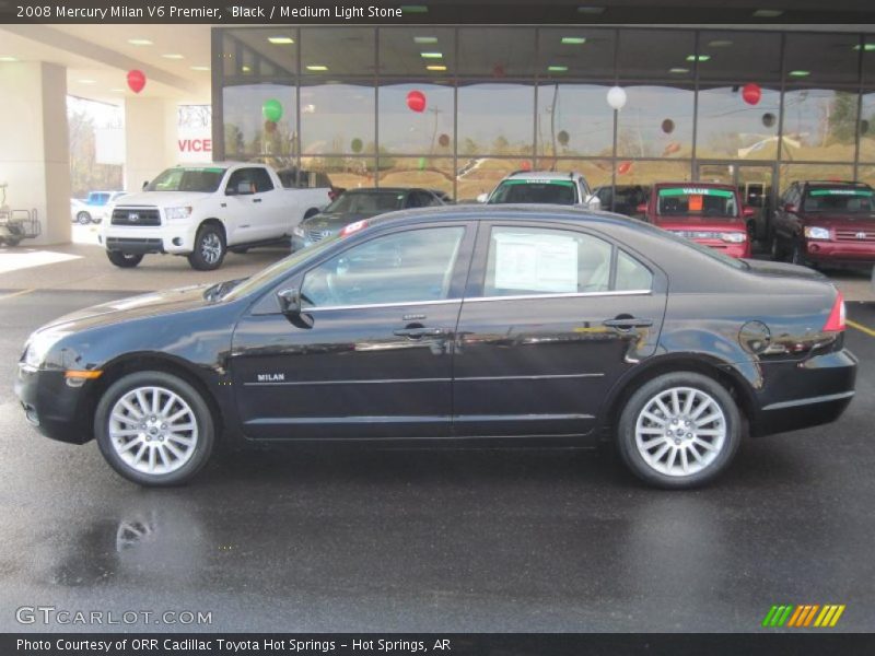 Black / Medium Light Stone 2008 Mercury Milan V6 Premier