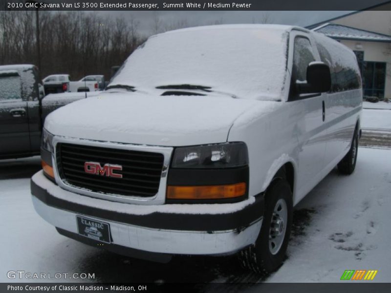 Summit White / Medium Pewter 2010 GMC Savana Van LS 3500 Extended Passenger