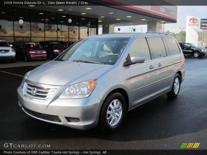 Slate Green Metallic / Gray 2008 Honda Odyssey EX-L