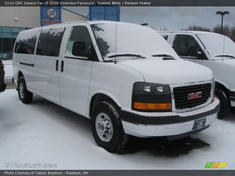Summit White / Medium Pewter 2010 GMC Savana Van LS 3500 Extended Passenger