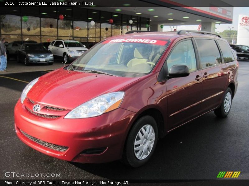 Salsa Red Pearl / Taupe 2010 Toyota Sienna LE