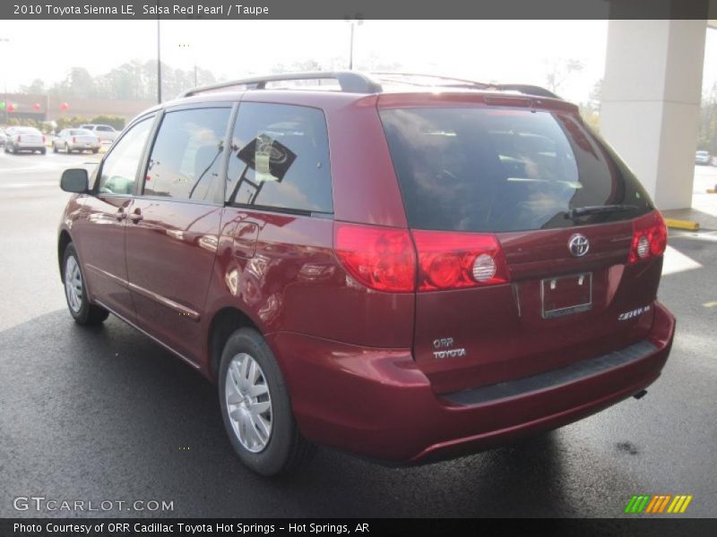 Salsa Red Pearl / Taupe 2010 Toyota Sienna LE