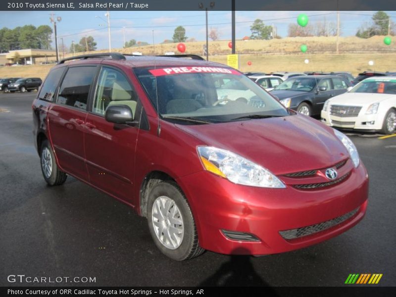 Salsa Red Pearl / Taupe 2010 Toyota Sienna LE