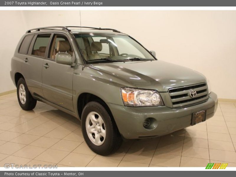 Oasis Green Pearl / Ivory Beige 2007 Toyota Highlander