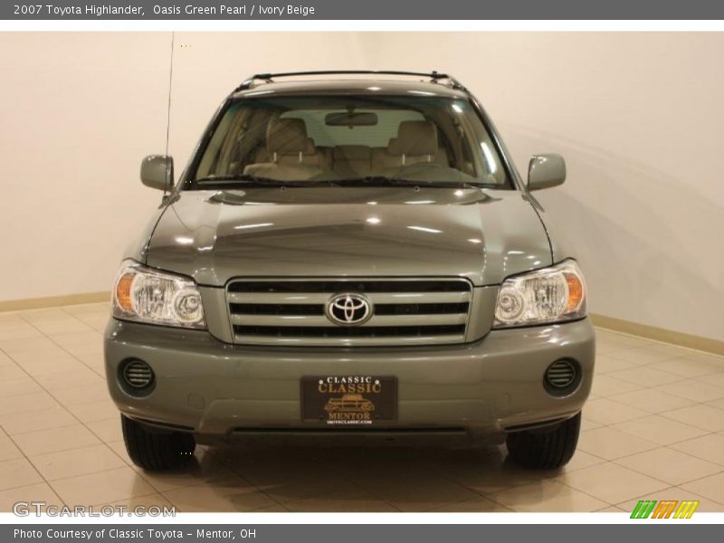 Oasis Green Pearl / Ivory Beige 2007 Toyota Highlander