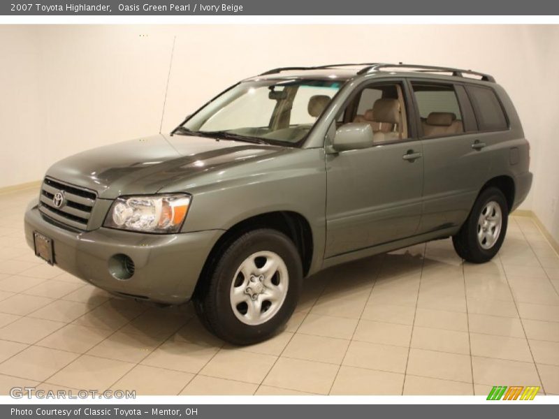 Oasis Green Pearl / Ivory Beige 2007 Toyota Highlander