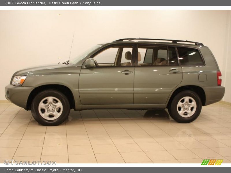 Oasis Green Pearl / Ivory Beige 2007 Toyota Highlander