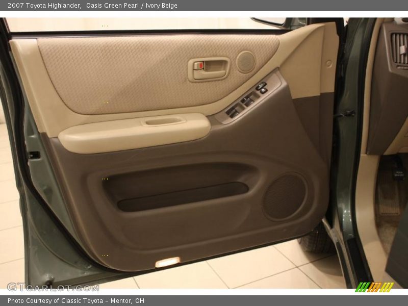 Oasis Green Pearl / Ivory Beige 2007 Toyota Highlander