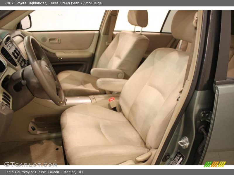 Oasis Green Pearl / Ivory Beige 2007 Toyota Highlander