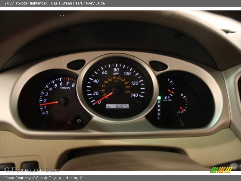 Oasis Green Pearl / Ivory Beige 2007 Toyota Highlander