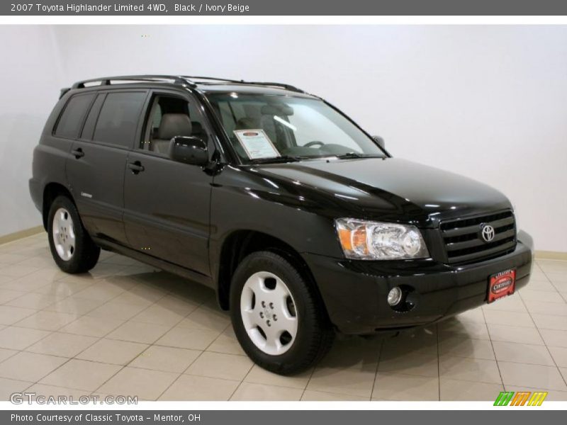 Black / Ivory Beige 2007 Toyota Highlander Limited 4WD