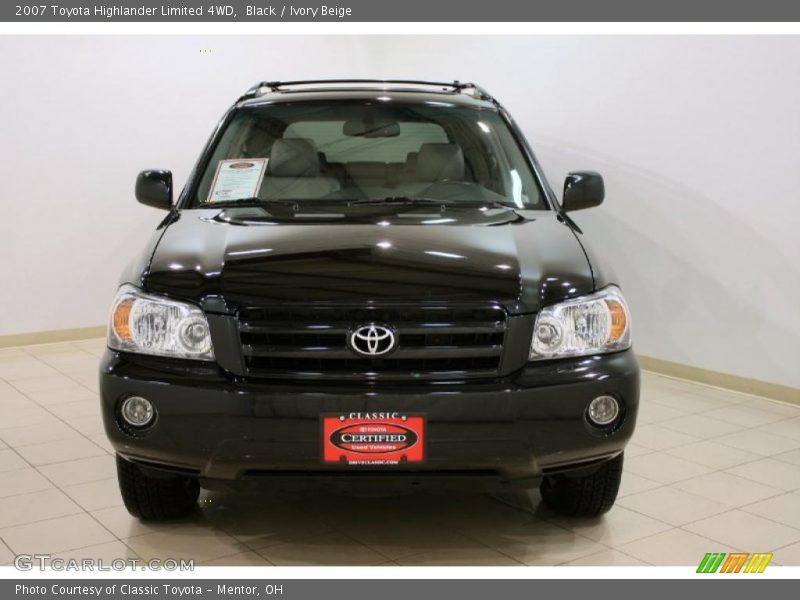 Black / Ivory Beige 2007 Toyota Highlander Limited 4WD