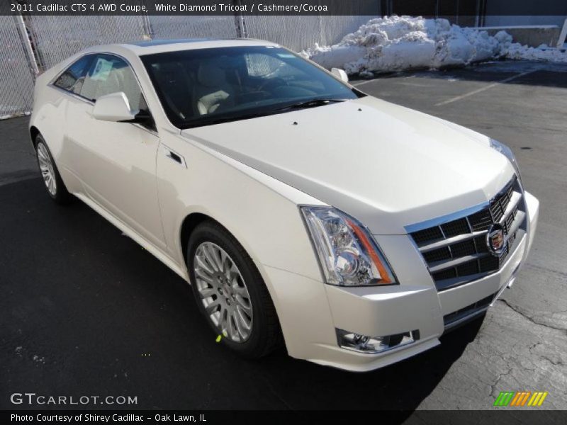 White Diamond Tricoat / Cashmere/Cocoa 2011 Cadillac CTS 4 AWD Coupe